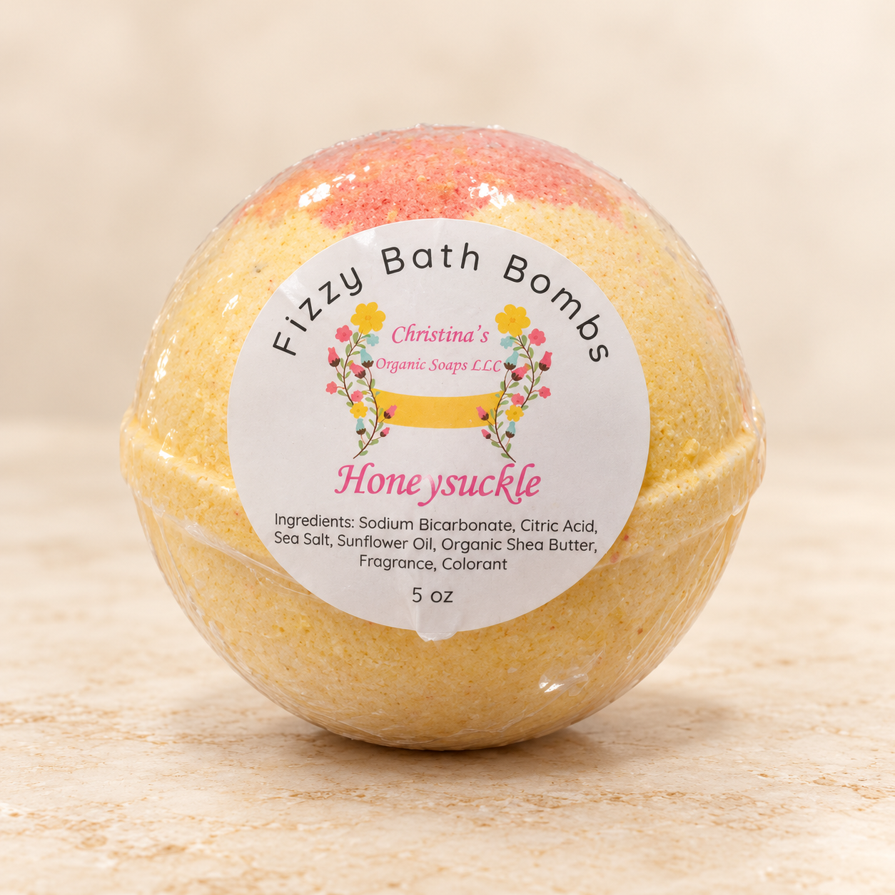 Premium honeysuckle bath bomb