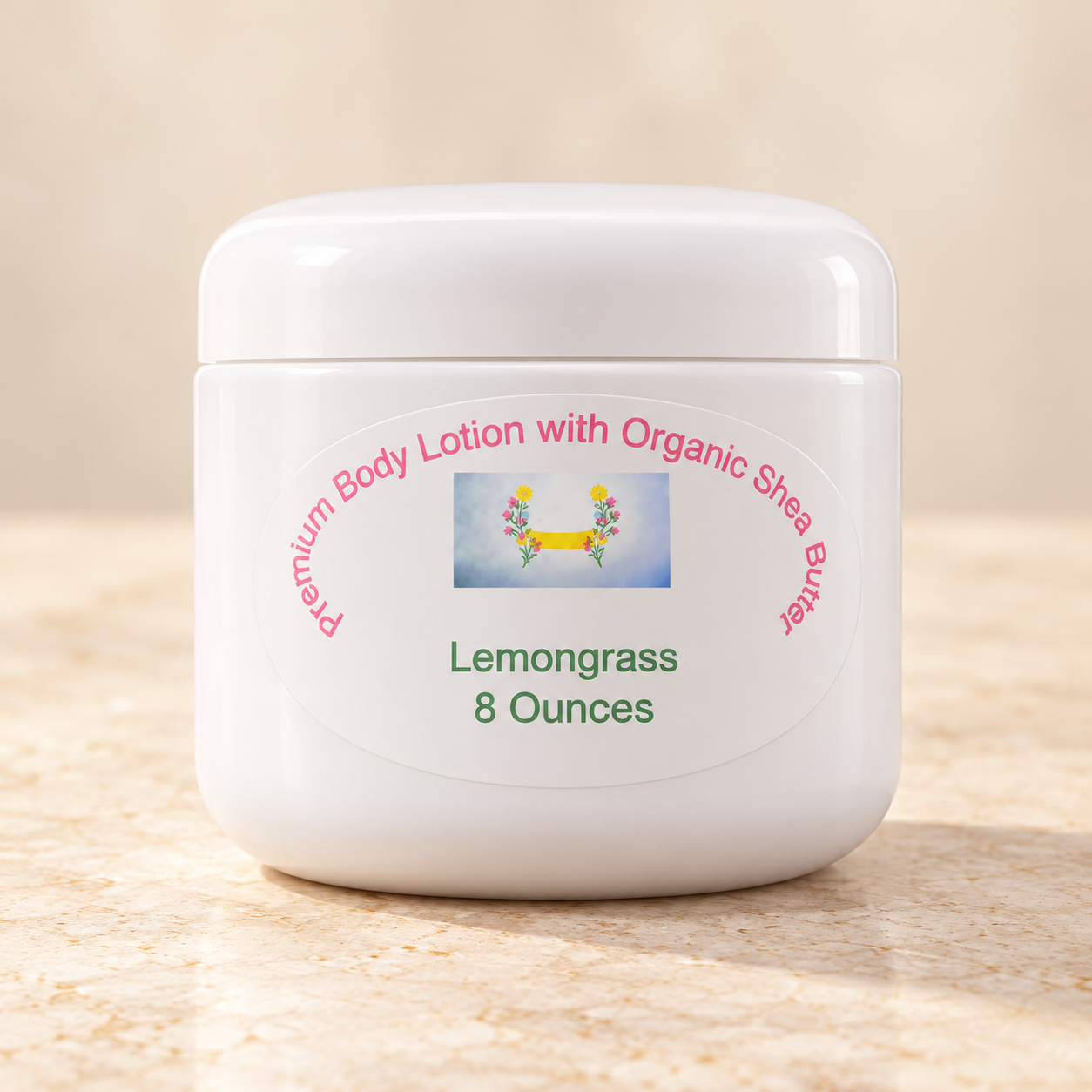 Premium skincare jar on warm ivory stone-4