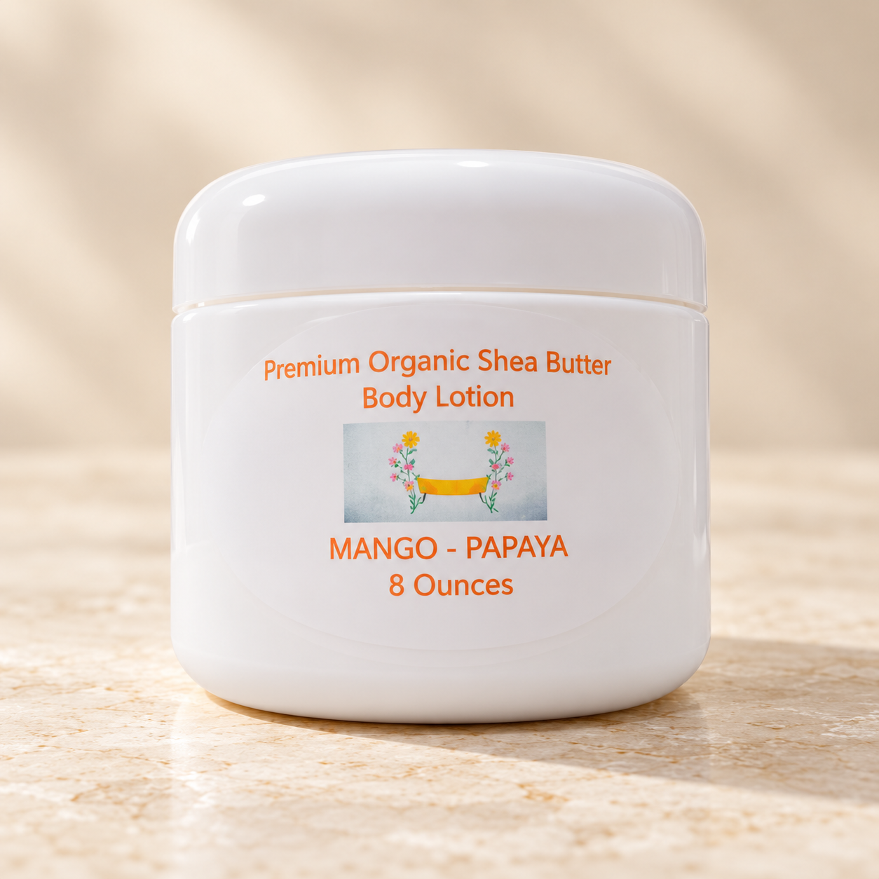 Premium white skincare jar on ivory stone-2
